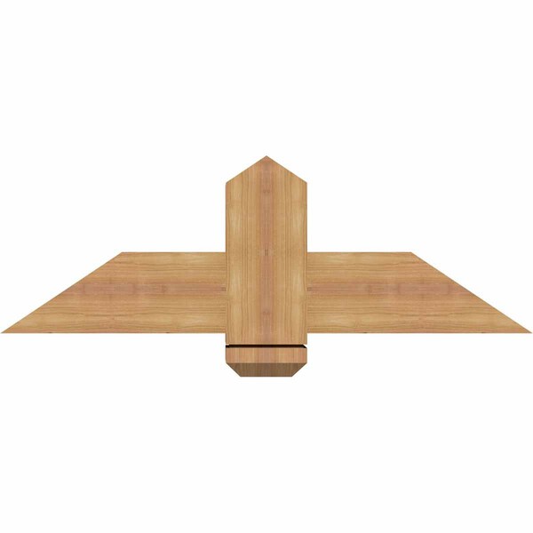 Ekena Millwork Eugene Smooth Timber Gable Bracket, Western Red Cedar, 36"W x 12"H x 5 1/2"D x 5 1/2"F, 8/12 Pitch GBW036X12X0606EUG00SWR - main